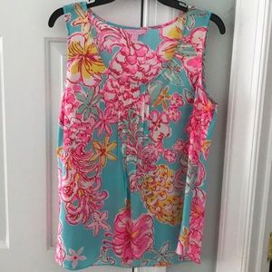 Lilly Pulitzer silk tank top size large
